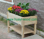 wooden herb planter